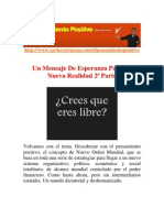 Un Mensaje de Esperanza. Pensamientoto Positivo II