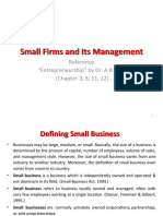 Management of Small Firms