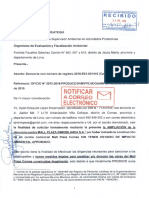 Reg. #64413 03 JUL 2019. OEFA. AMPLIACIÓN DE DENUNCIA. Caso Mall Plaza Comas