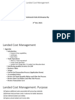 Landed Cost Management With Accounting Entries - Venkatesh