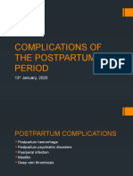 Complications of The Postpartum Period