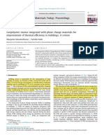 Geopolymer Mortar Integrated With Phase Change Materials For Improvement of Thermal Efficiency in Buildings - A Review