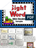 Sight Word Mini Books Sample