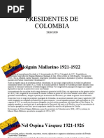 Presidentes de Colombia 1920-1939