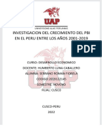 Tasa. de Crecimiento Del Pbi en El Peru