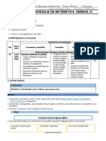 Sesión de Matemática 22 de Setiembre Del 2022