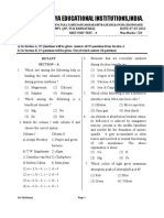 (Ap, TS & Karnataka) SR Aiims S60 & Neet MPL Neet Unit Test - 4 Paper (07-03-2022)