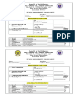 Fitness Management Record Sheet