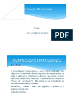 Aula 1 Investigacao Operacional