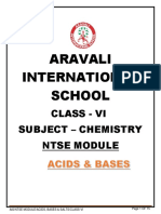 Acids & Bases (New) Ntse Module Class 6