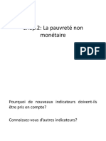 La Pauvreté Non Monétaire