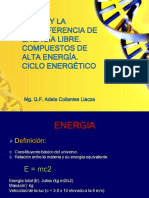 Clase 3 El Atp y La Transferencia de Energía Libre. Compuestos de Alta Energía. Ciclo Energético