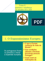 E1. Expansão e Mudança Nos Séculos XV e XVI