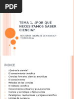 Tema 1. ¿Por Qué Necesitamos Saber Ciencia?