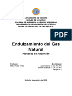 Endulzamiento Del Gas Natural