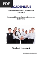 HANDOUT Design and Produce Business Documents 10may16