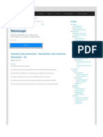 Solutions Des Exercices - Introduction Aux Sciences Physiques - 4e - Sunudaara