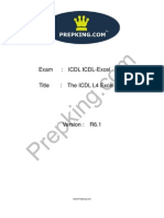 Prepking Icdl Excel Exam Questions