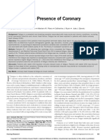 Fatigue in The Presence of Coronary Heart Disease