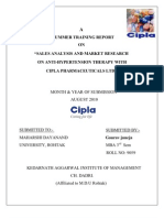 Project Report On Cipla (Gaurav Juneja) Recovered)