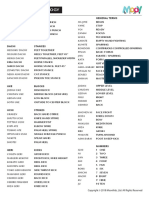 Karate Vocabulary A4