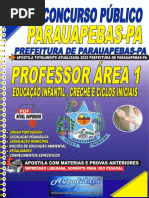 Apostila Digital Prefeitura de Parauapebas 2022 - Professor Area 1 - Protegido