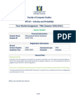 Mohammed Saeed Al-Ammari - MT101 - TMA - Answer Booklet