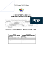 Constancia de Prosecución Lista