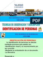 Tecnicas de Observacion y Descripcion - Identificacion de Personas