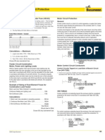 Motor Control Circuit Protection: Feeder Motor Schedule - Example