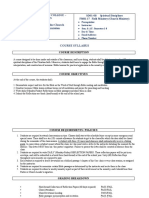 Syllabus SPIRITUAL DISCIPLINE MDiv