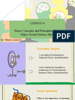 LESSON 4 - Basic Concepts and Principles of The Major Social Science Ideas