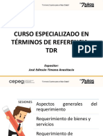 Curso Especializado en Términos de Referencia - TDR: Expositor: José Edinsón Timana Anasttacio