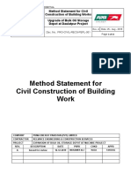 Rev-2 Method Statement For Building Construction Works Puma Energy Daulatpur Project