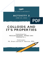 Laboratory Experiment 2 Colloids and Their Properties