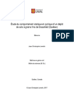 Étude Du Comportement Statique Et Cyclique D'un Dépôt de Sols À Grains Fins de Gracefield (Québec)