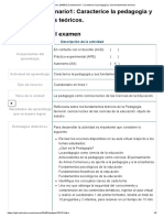 Examen - (AAB01) Cuestionario1 - Caracterice La Pedagogía y Sus Fundamentos Teóricos - H