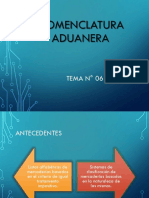 Tema #06 Nomenclatura Aduanera