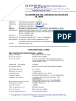 Informe Final de Liquidacion de Ejecucion de Obra