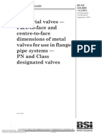 BS EN 558-2008 +A1-2011 Industrial Valves - Face-To-Face Dimensions of Metal Valve PN and Class