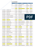 T20 Worldcup Fixtures