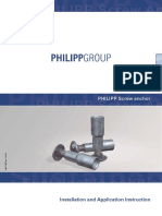 PHILIPP Screw Anchor: Installation and Application Instruction