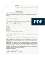 Exercícios - NÚMEROS INTEIROS RELATIVOS