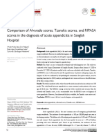 Comparison of Alvarado Scores, Tzanakis Scores, and Ripasa Scores in The Diagnosis of Acute Appendicitis in Sanglah Hospital