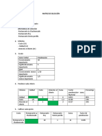 Matriz de Selección