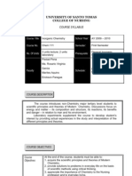 Course Syllabus - Inorg & Org Chem