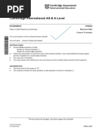 Cambridge International AS & A Level: Economics 9708/42