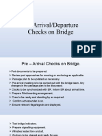 Pre Arrival, Departure Checks