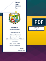 Matemática V - Ejercicios Resueltos (Richard Burden) Agroindustrial - 2021 - Ciclo V