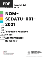 NORMA Oficial Mexicana NOM-001-SEDATU-2021 Espacios Públicos en Los Asentamientos Humanos.